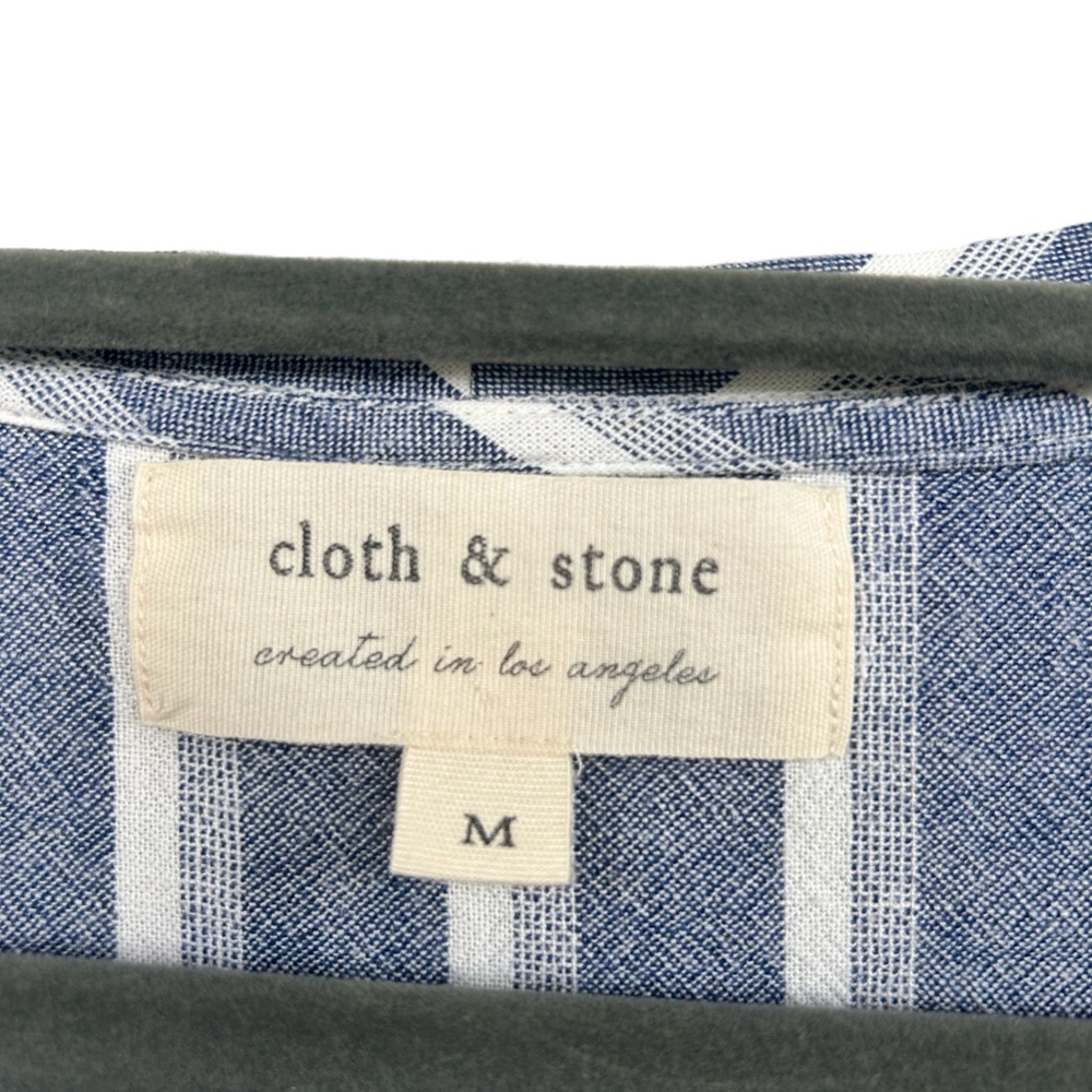 3/$25 Anthropologie Cloth & Stone Linen Blend Loose Relaxed Fit Midi Shirt Dress - Picture 4 of 8